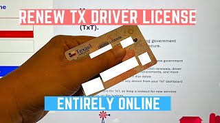 How to Renew Texas Drivers License Online License Expiring [upl. by Ahsieki]