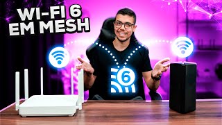 MONTEI UMA INCRÍVEL REDE MESH WiFi 6 COM ROTEADORES DA XIAOMI [upl. by Hjerpe]