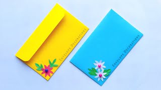 How To Make Gift Envelope  DIY Surprise Envelope Decoration Ideas  Envelope Making With Flowers [upl. by Sheridan]