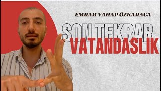 Emrah Vahap Özkaraca Vatandaşlık Genel Tekrar Instagram Canlı Yayını 12 Temmuz 2024 KPSS Lisans [upl. by Griff174]