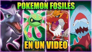 TODOS LOS POKEMON FÓSILES EN UN VIDEO [upl. by Etnoval]