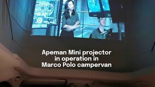 Apeman Mini M4 projector in Mercedes Marco Polo campervan [upl. by Gonzales617]