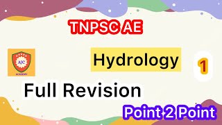 TNPSC AE  2023HydrologyFull RevisionPart  1 [upl. by Llemej]