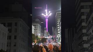 Sky Tower Auckland New Year 2024 celebration skytower newyear2024 newzealand [upl. by Yahsram409]