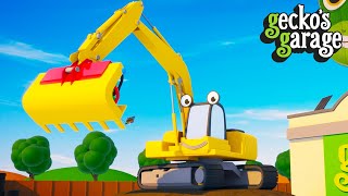 Build A Digger  Digger Parts For Children  Toddler Fun Learning [upl. by Neelasor]