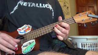 Grass Skirt Chase Ukulele Cover spongebob music [upl. by Llenal]