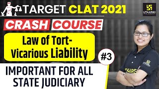 CLAT 2021  Law of Tort  Vicarious Liability  Legal Reasoning  Shivani Maam [upl. by Retla]