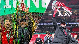 Jurgen Klopp Celebrates with Liverpool as they lift the Carabao Cup Trophy [upl. by Aidua545]