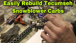 How To Rebuild Tecumseh Snow Blower Carburetors with Taryl [upl. by Shaun137]