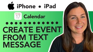 How to Create a Calendar Event from a Text Message on Your iPhone or iPad [upl. by Atekram]