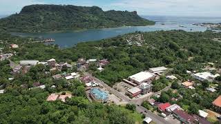 Drone Aerial video of the famous Kolonia Town in the island garden of Pohnpei Ponape State FSM [upl. by Akihc]