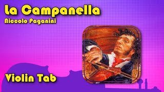 La Campanella Paganini Violin Tab Tutorial [upl. by Toll469]