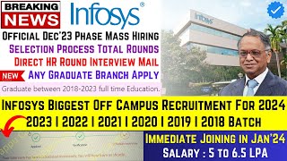 Infosys Biggest OFF Campus Recruitment Drive For 2024  2023  2022  2021  2020 2019  2018 Batch [upl. by Griff]