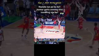 Junmar Fajardo game winning shot travelling nga ba [upl. by Konyn]