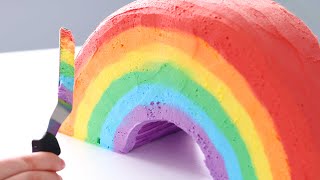 You Wont BELIEVE whats INSIDE this Rainbow CAKE [upl. by Margery]