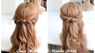 2種簡易公主頭綁法教學 2 Half up hairstyles with updo stick [upl. by Yates]