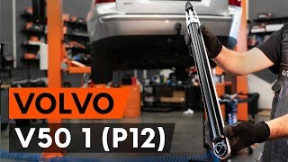 How to change rear shock absorber on VOLVO V50 1 P12 TUTORIAL AUTODOC [upl. by Aeret424]