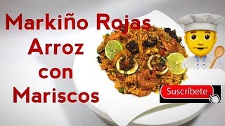 Como hacer ARROZ CON MARISCOS Peruvian seafood Markiño Rojas cocina peruana ceviche recetas faciles [upl. by Sioled]