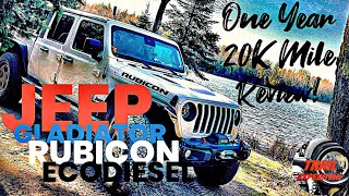 1 Year and 20K Miles with the 2022 Jeep Gladiator Rubicon EcoDiesel  A Review amp All of the Upgrades [upl. by Olnay210]