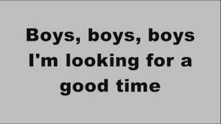 Sabrina  Boys boys boys Lyrics on Screen [upl. by Garson]