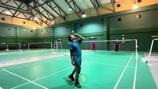 Badminton Santai MieYin vs WanUncle [upl. by Aihtebat]