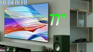 LG G4 OLED 77” Unboxing images Review Setup  First Impressions [upl. by Adnowat]