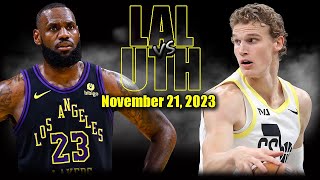 Los Angeles Lakers vs Utah Jazz Full Game Highlights  November 21 2023  202324 NBA Season [upl. by Hieronymus]