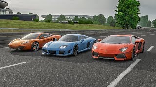 Forza 7 Drag Race  Lamborghini Aventador VS Mclaren MP412C VS Noble M600 [upl. by Liamaj23]