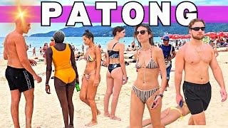 ⛱️ Patong Beach  Beach Walk in the first days of 2024 [upl. by Enneles]