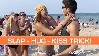 Magic Kissing Prank SLAP  HUG  KISS Trick  TUTORIAL [upl. by Belshin627]