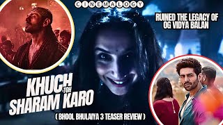 KARTK AARYAN CRINGE LOTTERY FRANCHISE IS BACK  DISAPPOINTED  BHOOL BHULAIYAA 3 TEASER REVIEW [upl. by Acisseg]