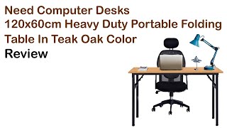 Need Computer Desks 120x60cm Heavy Duty Portable Folding Table Review [upl. by Yumuk]