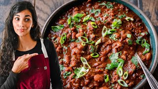 Vegetarian Chili Recipe  BEYOND MEAT CRUMBLES [upl. by Chema]