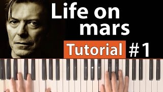 Como tocar quotLife on marsquotDavid Bowie  Parte 13  Piano tutorial y partitura [upl. by Ytsirt209]