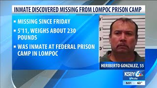 Inmate discovered missing from Lompoc Prison Camp [upl. by Esej208]