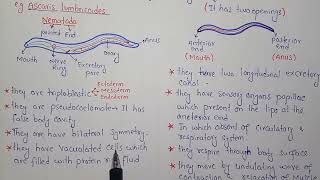 Phylum Aschelminthes Characteristics In Hindi Urdu [upl. by Ayimat836]