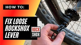 How to Fix Loose Rockshox Quick Release Lever [upl. by Geoffrey]