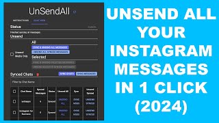 How To Unsend All Your Instagram Messages At Once 2024 UPDATE [upl. by Basso]