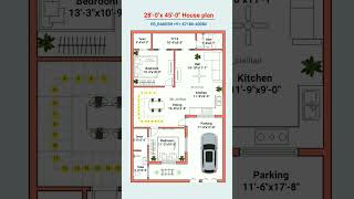 28x45 house plan floorplan homedesign [upl. by Johny928]