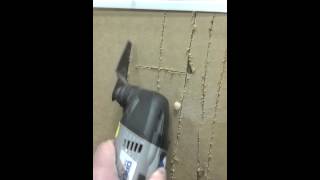 Cutting multiply cardboard with oscillating tool [upl. by Ardnaeed]