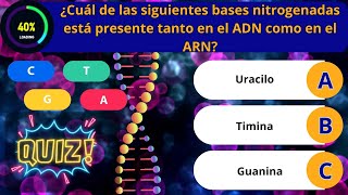 🧬ADN y ARN ¿Cuánto sabes Repasa conmigo Examenquizpreguntas y respuestas 💡Examen UNAM [upl. by Bobette77]