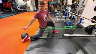 Internal hip rotation with band traction [upl. by Rajewski]