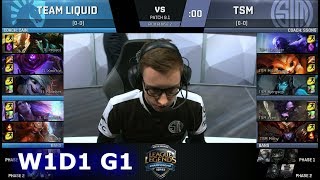 Liquid vs TSM  Week 1 Day 1 of S8 NA LCS Spring 2018  TL vs TSM W1D1 G1 [upl. by Eidroj83]