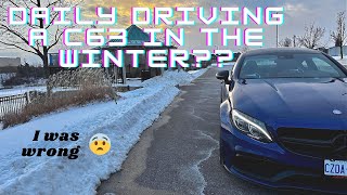 What Ive learned daily driving my RWD C63s in the winter [upl. by Attikin]