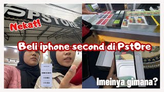 Vlog anter temen beli iphone 11 second di pst0re 2023  worth it ga dari harga imei [upl. by Vernen463]