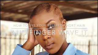 How To Dye Relaxed Hair And Finger Wave  South African YouTuber [upl. by Dranreb]