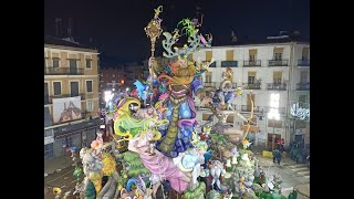 Fallas 2022 Cremà Falla Convento Jerusalén  Matemático Marzal  PRIMER PREMIO Sección especial [upl. by Airun]