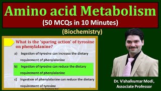 50 MCQs of Amino acid Metabolism I Transamination  Oxidative Deamination  Urea Cycle Porphyrine [upl. by Keener]