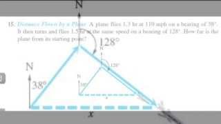 Bearings and right triangle trigonometry [upl. by Ahtar]