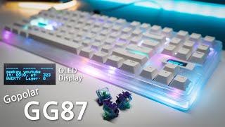 Cool OLED Keyboard  Gopolar TaiChi GG87  Azure Dragon Switch [upl. by Brigitte314]